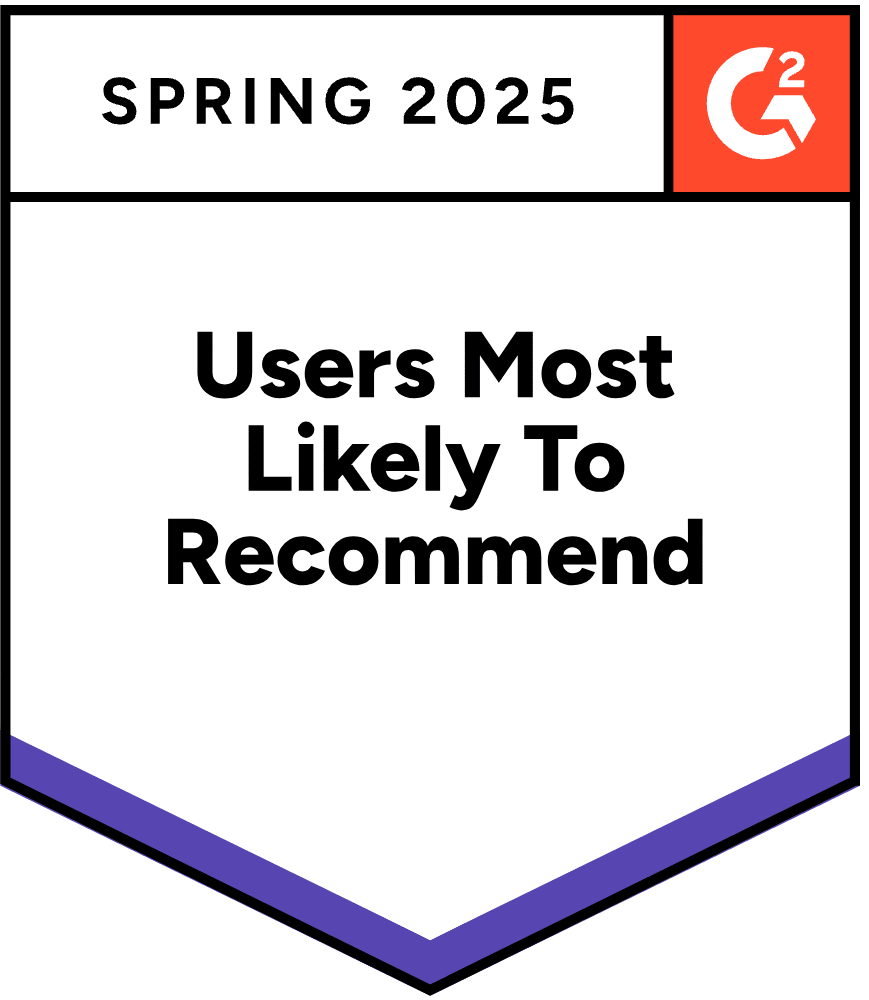 G2 Course Authoring Most Likely to Recommend badge