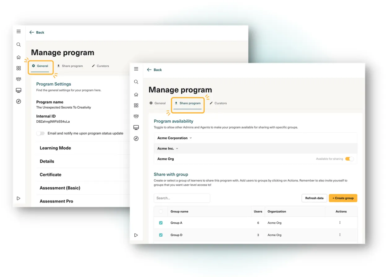 Upgraded curation workflow and program sharing experience!