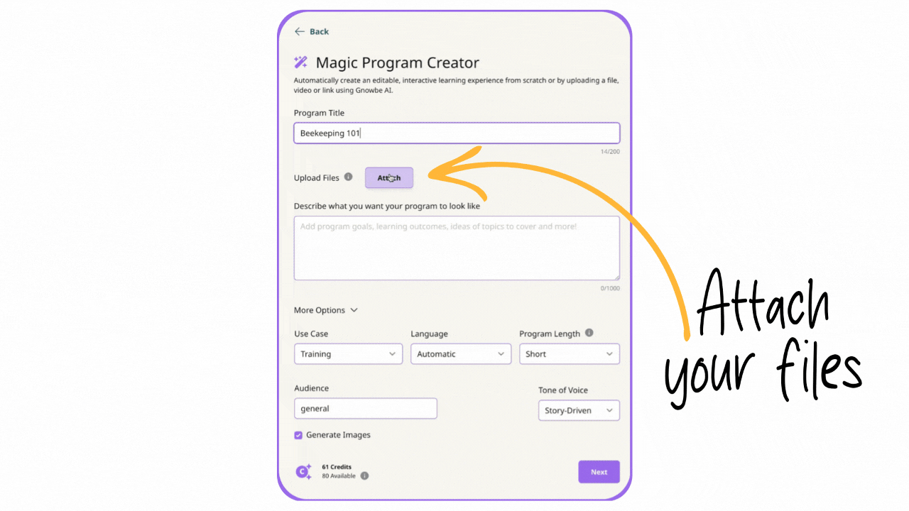 Magic Creator, powered by Gnowbe AI | Gnowbe