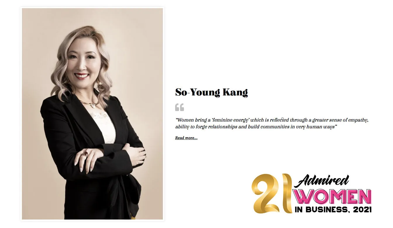 Gnowbe CEO – Top 21 Admired Women in Business, 2021